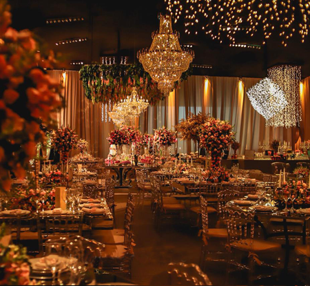 Decoração de casamento luxuosa